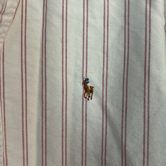 Polo by Ralph Lauren Red Stripe Casual Button Down Shirt - Picture 3 of 4